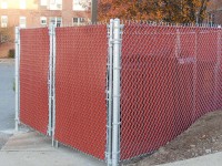Chain Link dumpster enclosure fence