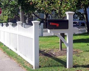 Picket Fence Nahant Mailbox Post