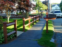 Mailbox and Post and Rail